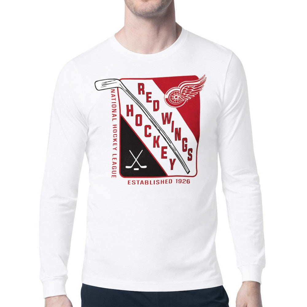 Detroit Red Wings Starter Shield Long Sleeve Graphic T-Shirt White