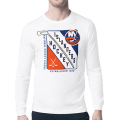 New York Islanders Starter Shield Long Sleeve Graphic T-Shirt White