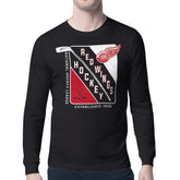 Detroit Red Wings Starter Shield Long Sleeve Graphic T-Shirt Black