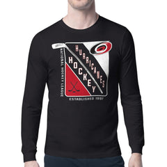 Carolina Hurricanes Starter Shield Long Sleeve Graphic T-Shirt Black
