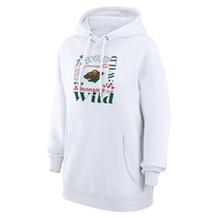 Minnesota Wild G-III 4Her by Carl Banks Women's Collage Team Graphic Tri-Blend Fleece Pullover Hoodie White
