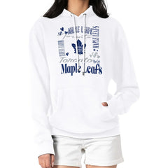 Toronto Maple Leafs G-III 4Her by Carl Banks Women's Collage Team Graphic Tri-Blend Fleece Pullover Hoodie White