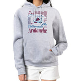 Colorado Avalanche G-III 4Her by Carl Banks Women's Collage Team Graphic Fleece Pullover Hoodie Heather Gray