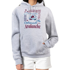 Colorado Avalanche G-III 4Her by Carl Banks Women's Collage Team Graphic Fleece Pullover Hoodie Heather Gray