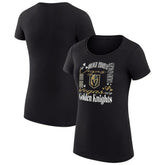 Vegas Golden Knights G-III 4Her by Carl Banks Women's Super-Slim Fit Lightweight Collage Team Graphic T-Shirt Black