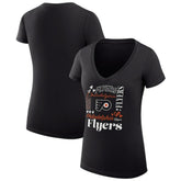 Philadelphia Flyers G-III 4Her by Carl Banks Women's Super-Slim Fit Lightweight Collage Team Graphic T-Shirt Black