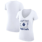 Toronto Maple Leafs G-III 4Her by Carl Banks Women's Super-Slim Fit Lightweight Collage Team Graphic T-Shirt White