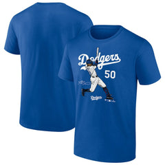 Mookie Betts Los Angeles Dodgers Player Swing T-Shirt Royal