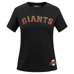 San Francisco Giants Pro Standard Women's Rhinestone Slim Fit T-Shirt Black