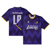 Los Angeles Lakers Authmade x NBA Soccer Kit Fashion Jersey - Purple on sale