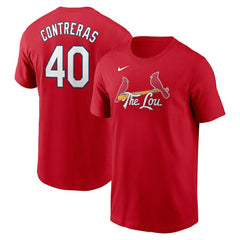 Willson Contreras St. Louis Cardinals 2024 City Connect Fuse Name & Number T-Shirt Red | Nike