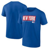 New York Rangers Fanatics Blocked Out T-Shirt Blue