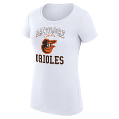Baltimore Orioles G-III 4Her by Carl Banks Women's Super-Slim Fit Lightweight Team Logo Graphic T-Shirt White