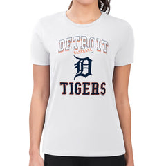 Detroit Tigers G-III 4Her by Carl Banks Women's Super-Slim Fit Lightweight Team Logo Graphic T-Shirt White