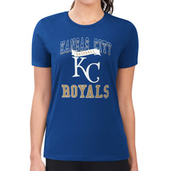 Kansas City Royals G-III 4Her by Carl Banks Women's Super-Slim Fit Lightweight Team Logo Graphic T-Shirt Royal