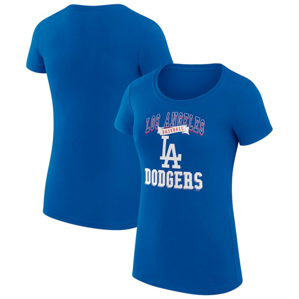 Los Angeles Dodgers G-III 4Her by Carl Banks Women's Super-Slim Fit Lightweight Team Logo Graphic T-Shirt Royal