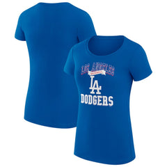 Los Angeles Dodgers G-III 4Her by Carl Banks Women's Super-Slim Fit Lightweight Team Logo Graphic T-Shirt Royal