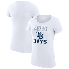 Tampa Bay Rays G-III 4Her by Carl Banks Women's Super-Slim Fit Lightweight Team Logo Graphic T-Shirt White