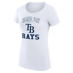Tampa Bay Rays G-III 4Her by Carl Banks Women's Super-Slim Fit Lightweight Team Logo Graphic T-Shirt White