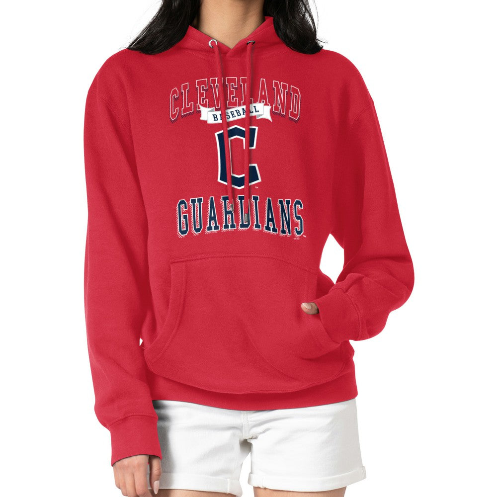 Cleveland Guardians G-III 4Her by Carl Banks Women's Team Logo Graphic Fleece Pullover Hoodie Red