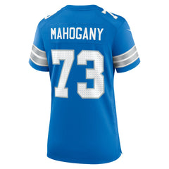 Christian Mahogany Detroit Lions Women's Team Game Jersey - Blue