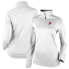Philadelphia Phillies Women's Cooperstown Collection Shotgun 2.0 Omni-Wick Quarter-Zip Top - White | Columbia