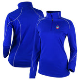 Chicago Cubs Women's Cooperstown Collection Shotgun 2.0 Omni-Wick Quarter-Zip Top - Royal | Columbia