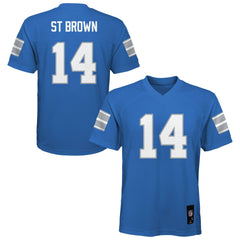 Amon-Ra St. Brown Detroit Lions Youth Replica Player Jersey - Blue on sale