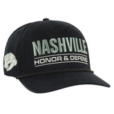 Nashville Predators '47 OHT Military Appreciation Homeland Honor and Defend Hitch Adjustable Hat Black