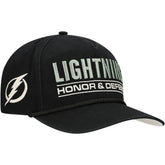 Tampa Bay Lightning '47 OHT Military Appreciation Homeland Honor and Defend Hitch Adjustable Hat Black