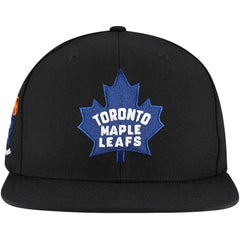 Toronto Maple Leafs Mitchell & Ness Core Top Spot Snapback Hat Black