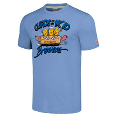 Milwaukee Brewers MLB x Guy Fieri’s Flavortown Unisex Tri-Blend T-Shirt Light Blue