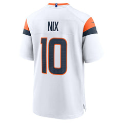 Bo Nix Denver Broncos Game Jersey - White