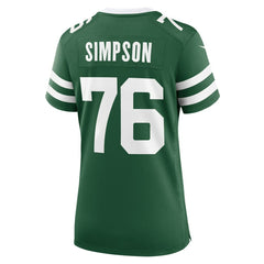 John Simpson New York Jets Women's Game Jersey - Legacy Green
