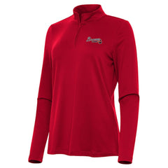 Atlanta Braves Antigua Women's Reprocess Quarter-Zip Top - Red
