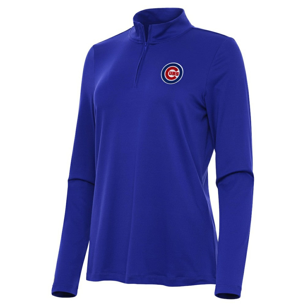 Chicago Cubs Antigua Women's Reprocess Quarter-Zip Top - Royal