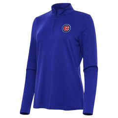 Chicago Cubs Antigua Women's Reprocess Quarter-Zip Top - Royal