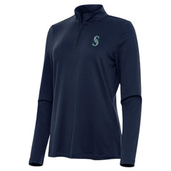 Seattle Mariners Antigua Women's Reprocess Quarter-Zip Top - Navy