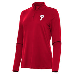 Philadelphia Phillies Antigua Women's Reprocess Quarter-Zip Top - Red