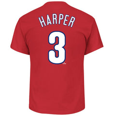 Bryce Harper Philadelphia Phillies Big & Tall Name & Number T-Shirt Red