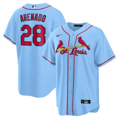 Nolan Arenado St. Louis Cardinals 2024 Alternate Replica Jersey - Light Blue