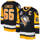 Mario Lemieux Pittsburgh Penguins Mitchell & Ness Youth 1991/92 Captain Patch Power Play Player Jersey Black