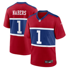 Malik Nabers New York Giants Youth Game Jersey - Red