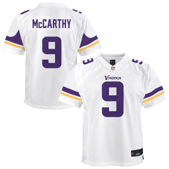 J.J. McCarthy Minnesota Vikings Youth Game Jersey - White