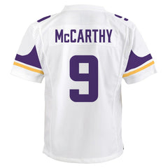 J.J. McCarthy Minnesota Vikings Youth Game Jersey - White