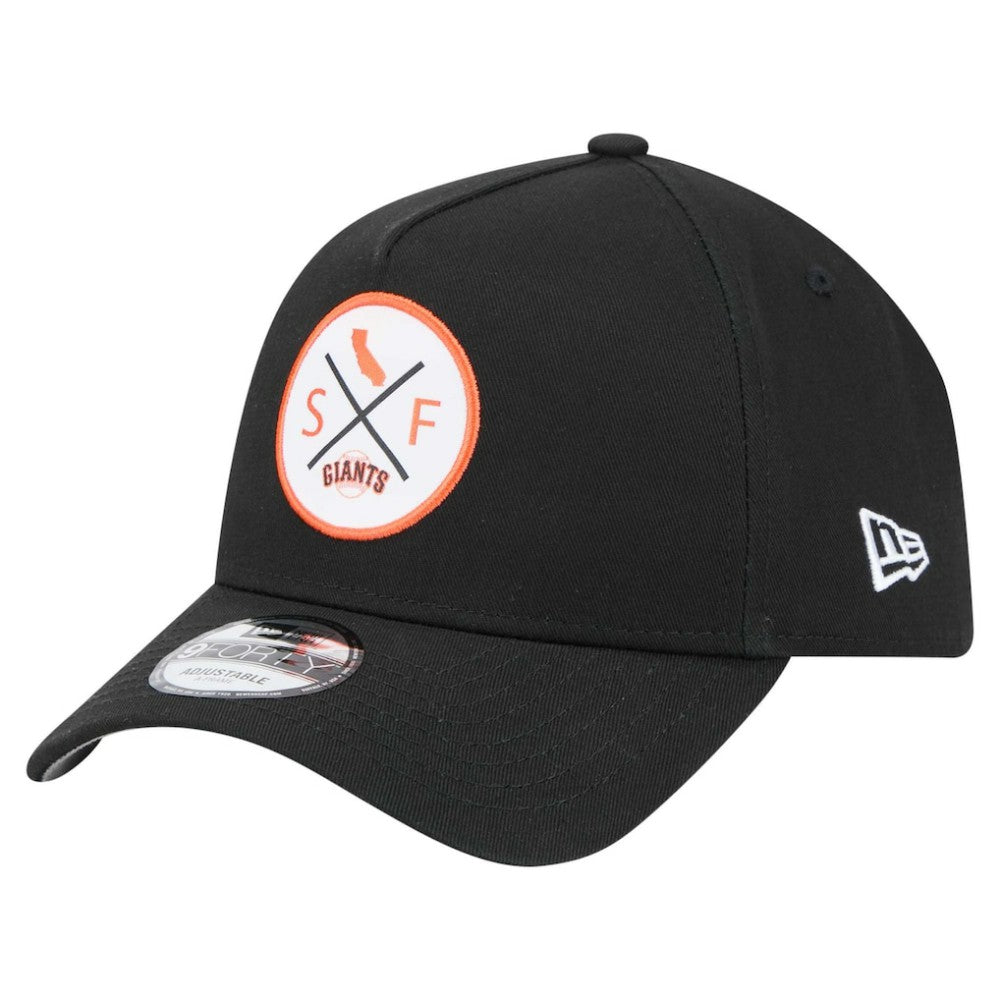 San Francisco Giants 9FORTY A-Frame Adjustable Hat Black | New Era