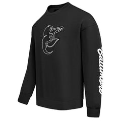 Baltimore Orioles Pro Standard Paint The City Dropped Shoulder Pullover Sweatshirt Black