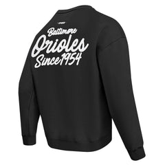 Baltimore Orioles Pro Standard Paint The City Dropped Shoulder Pullover Sweatshirt Black