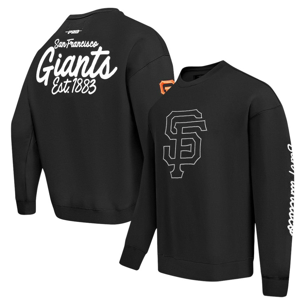 San Francisco Giants Pro Standard Paint The City Dropped Shoulder Pullover Sweatshirt Black