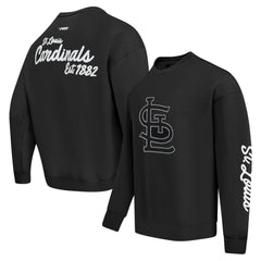 St. Louis Cardinals Pro Standard Paint The City Dropped Shoulder Pullover Sweatshirt Black